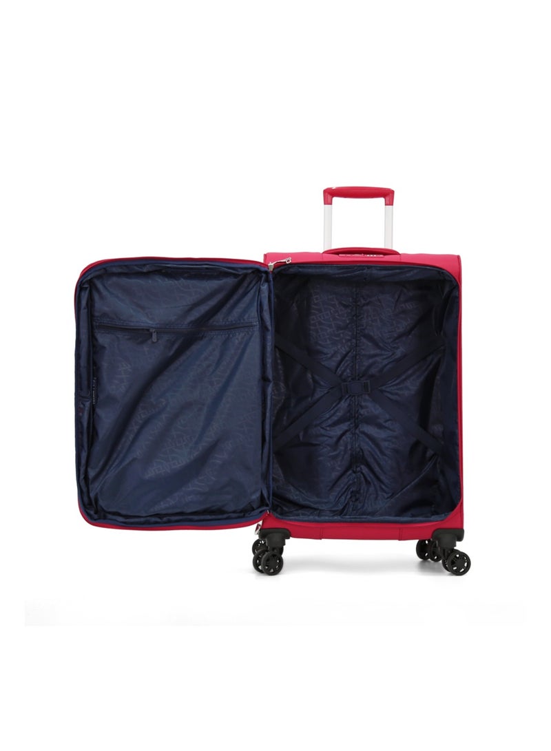 Verage  مجموعة من 3 قطع من حقائب السفر ذات العجلات الناعمة، باللون الأحمر (S-20"، M-24"، L-28") - Image 3