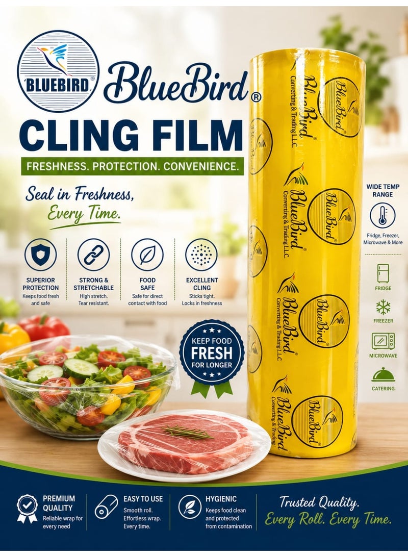 BLUEBIRD Cling Film 45 CM 6 KG Clear 1 Roll - Image 3