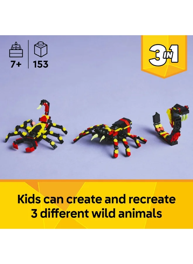 LEGO Creator 3in1 Wild Animals: Surprising Spider 31159 (153) Pieces