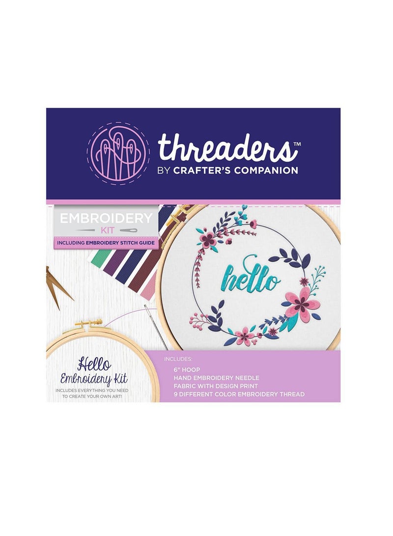 Crafter's Companion Embroidery Threaders Kit Hello - Image 2