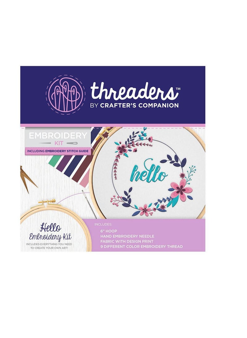 Crafter's Companion Embroidery Threaders Kit Hello - Image 1