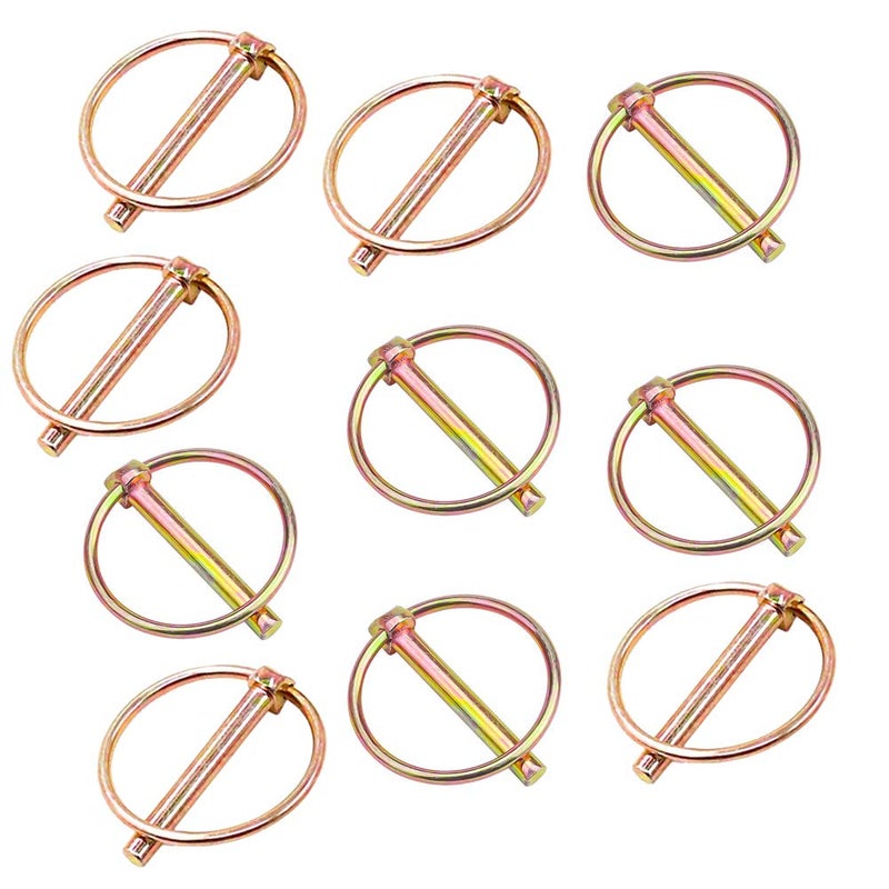 lasenersm 10 Pieces Pin Size 1/4" x 1-3/4" Heavy Duty Linch Pin Lock Pin Clips Tractor Lynch Pin Lynch Pin Fastener Assortment Kit for Farm Tractors Trailers Trucks Mowers Trolley Horsebox - Image 4