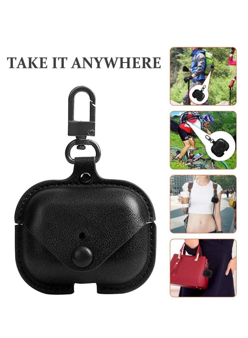 AirPod Pro Case Leather Personalized Leather Protective Air-pod Pro Case Cover Shockproof with Loss Prevention Clip - Image 2