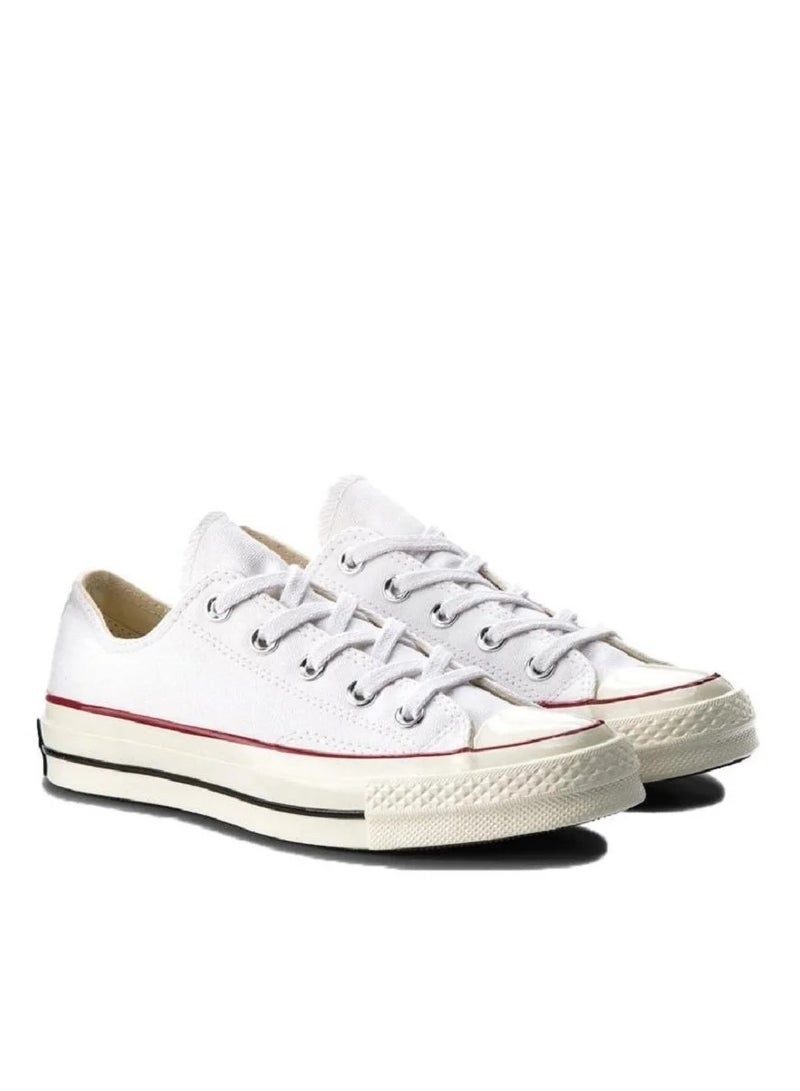 Converse Unisex 1970s-Inspired Low Top Canvas Sneakers in White with Lace-Up Closure - Image 2