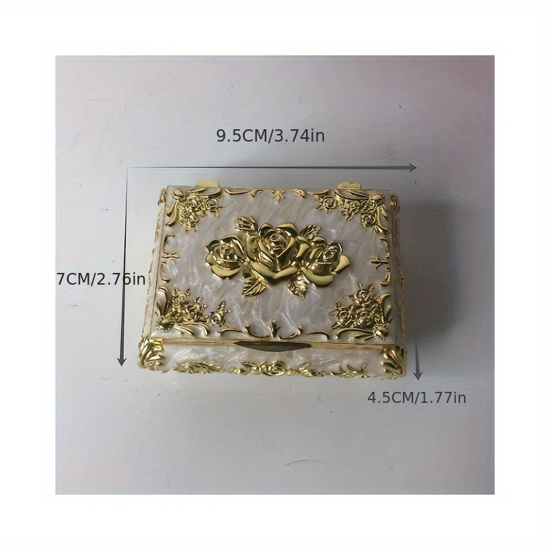 Luxury Retro Jewelry Box with 3D Carving - Elegant Home Decor & Jewelry Storage - Image 5
