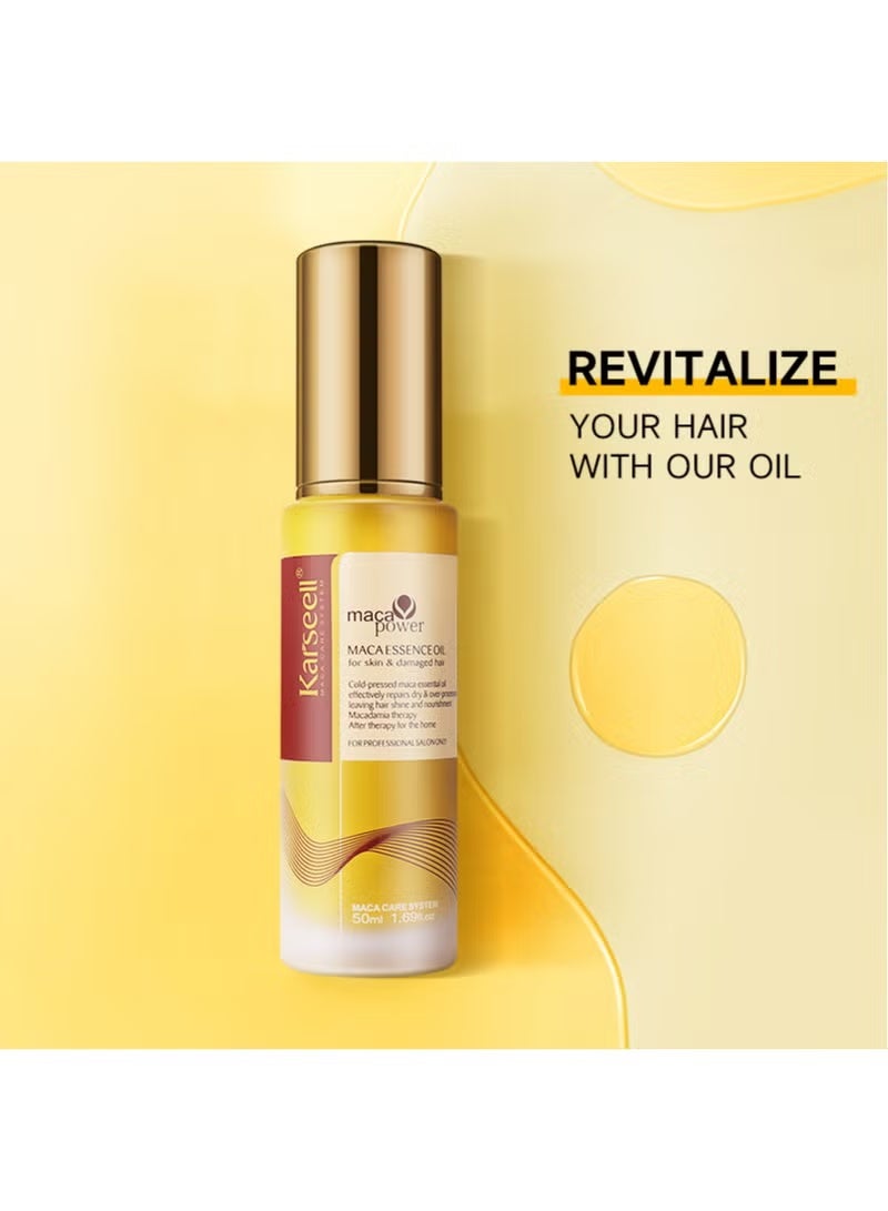 كارسيل مجموعة كارسيل للعناية بالشعر التالف والجاف: ماسك الكولاجين 500 مل وسيروم زيت الأرغان 50 مل - Image 3