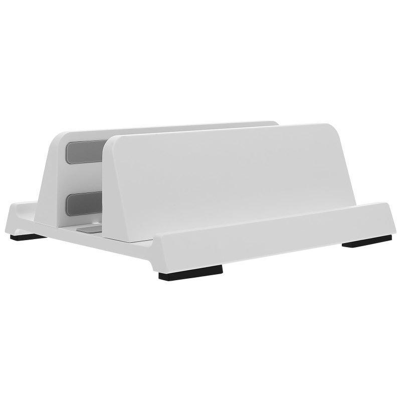 Adjustable White Vertical Laptop Tablet Stand 3 In 1 Desktop Holder For Smartphones - Image 2