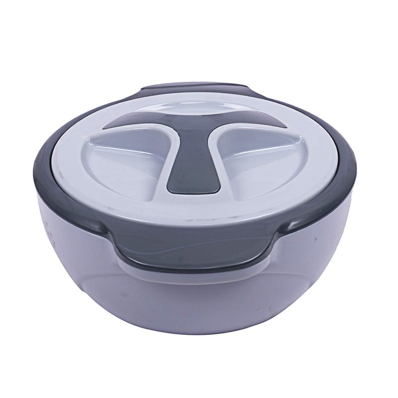 Kuber Industries Floral Design Insulated Marigold Casserole/Hotpot 1500 Ml (Grey) - Image 1