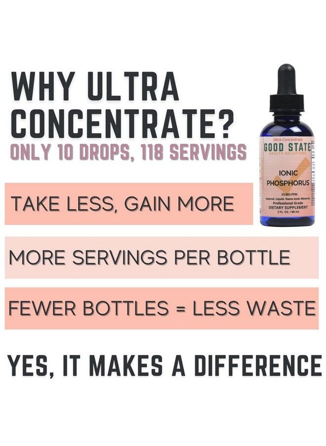 Good State - ; Phosphorus Ultra Concentrate ; Liquid Ionic Trace Minerals ; Homeopathic Solutions For Digestion ; Improves Nutrient Uptake ; 100 Servings ; 50 Ml - Image 1