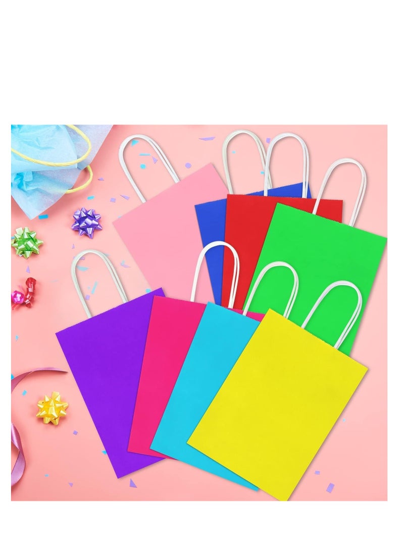 Premify Party Bags-Pack of 16 Gift Bags Multipack with Tissue Papers - 15x21x8cm Multicolor-Kraft Paper Bags- Paper Party Bags for Kids Party, Birthday, Sweets, Wedding, Eid - Image 3