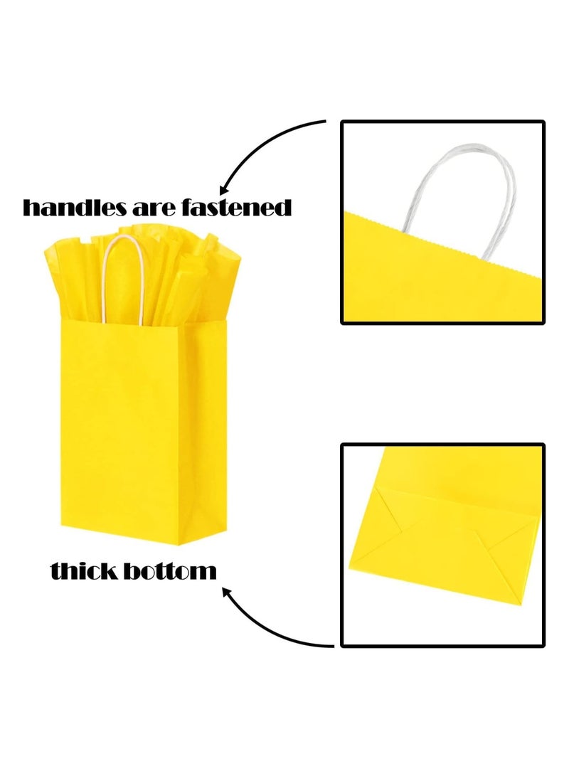 Premify Party Bags-Pack of 16 Gift Bags Multipack with Tissue Papers - 15x21x8cm Multicolor-Kraft Paper Bags- Paper Party Bags for Kids Party, Birthday, Sweets, Wedding, Eid - Image 4