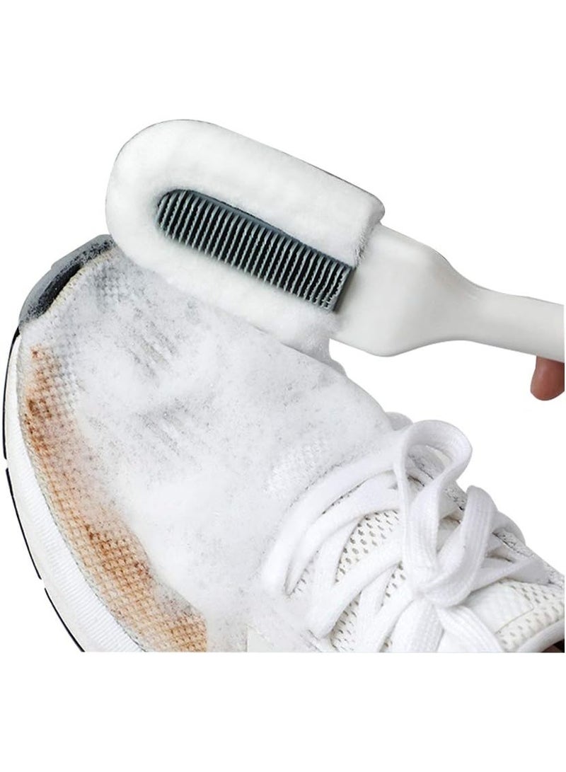 Professional Cleaning Shoe Brush & Sneaker Cleaner – Multifunctional Long Handle Scrubber with Soft Microfiber & EVA Bristles – Deep Cleaning U-Shaped Head for Stubborn Stains – Safe, Hangable, and Delicate for All Shoe Surfaces. - Image 1