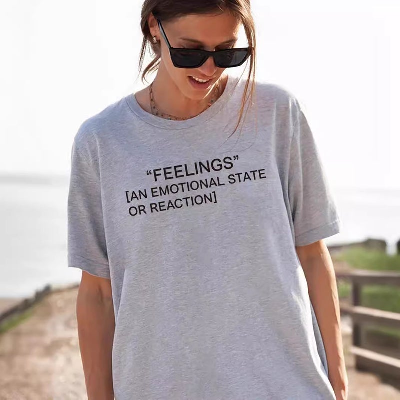 Foreign trade Independent Station Women's top Round Neck Slogan Printed Short-sleeved t-shirt - Image 4