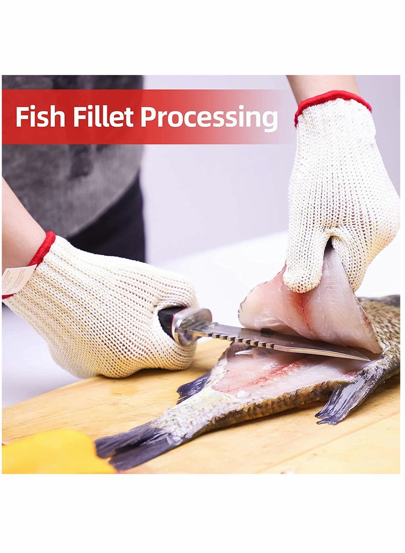 SOLARAE قفازات مقاومة للقطع من Level 8 قفازات ماندولين قفازات قطع موثوقة من الدرجة الغذائية لشرائح الماندولين، قطع اللحم، فتح المحار (XL) - Image 5