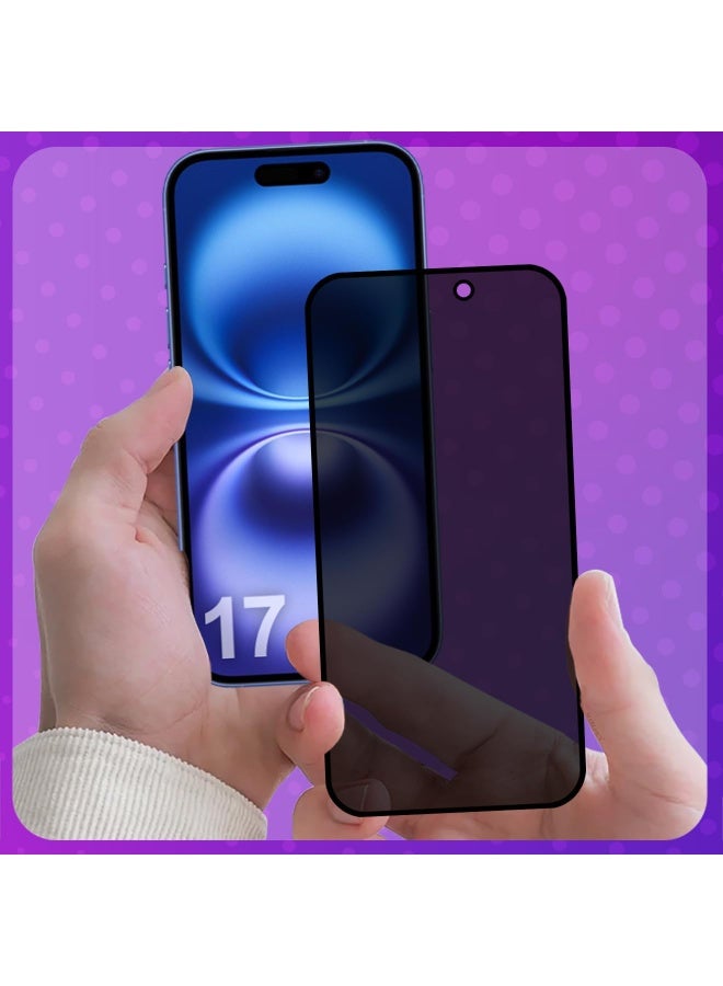 Kannzz Privacy Tempered Glass Screen Protector for iPhone 17 – 9H Hardness, Anti-Spy, Anti-Fingerprint, Scratch-Resistant - Image 2