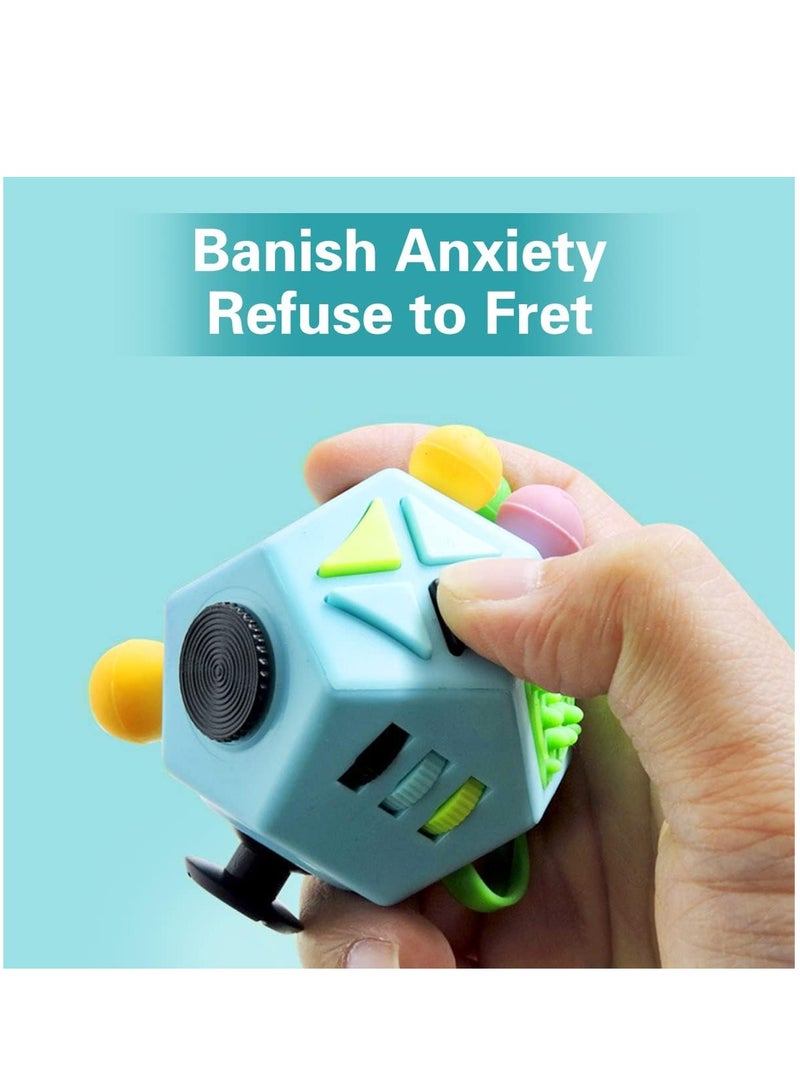 ECVV Fidget Dodecagon 12-Side Fidget Cube Toy for Stress-Relief and Calm, Fidget Toy Cube for Adults and Kids with ADD, ADHD, OCD, Autism - Image 2