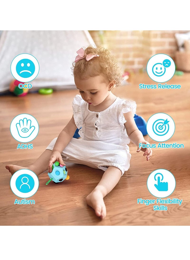 ECVV Fidget Dodecagon 12-Side Fidget Cube Toy for Stress-Relief and Calm, Fidget Toy Cube for Adults and Kids with ADD, ADHD, OCD, Autism - Image 4