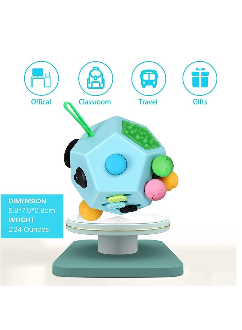 ECVV Fidget Dodecagon 12-Side Fidget Cube Toy for Stress-Relief and Calm, Fidget Toy Cube for Adults and Kids with ADD, ADHD, OCD, Autism - Image 5