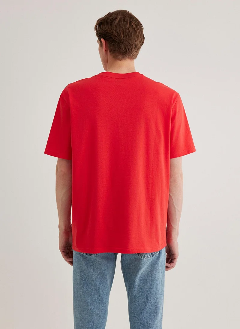 MAVI Mavi Logo Printed Red T-Shirt