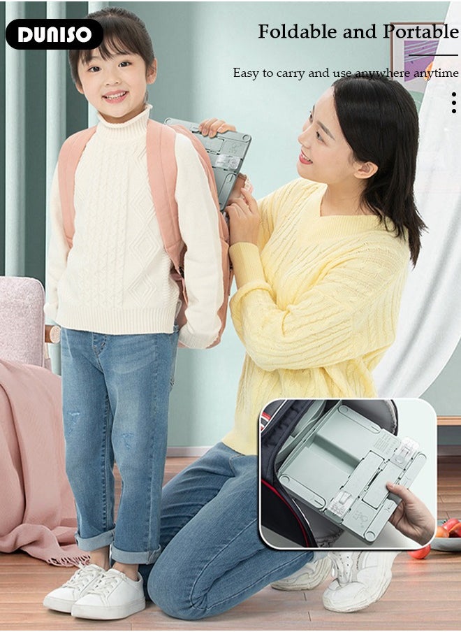 DUNISO - Book Stand Holder for Kids Portable Sturdy Book Stand Multi Heights Angles Adjustable Foldable Book Rest, Reading Free Hand Holder for Hard Covers Paperbacks CookBooks TextBooks Magazines - Image 1