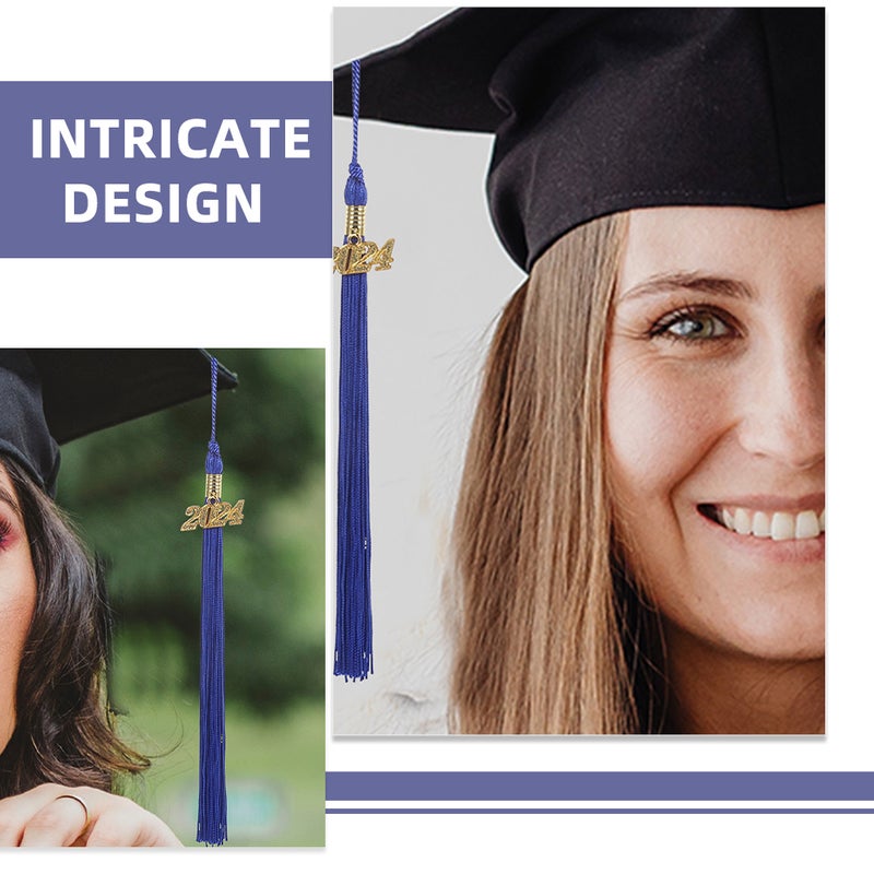 6pcs Graduation Cap Topper Photo Tassel Charm 2024 Graduate Memorial Photo Charm Pendant - Image 3