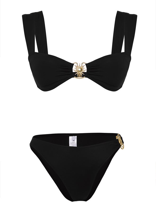 trendyol Black Premium Sun Accessory Regular Bikini Set  - Image 5