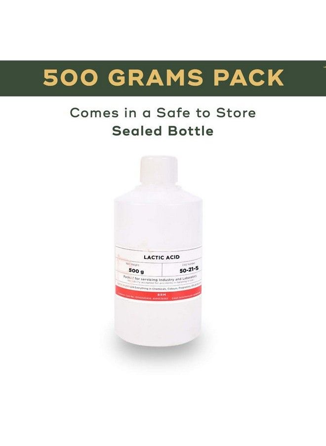 BRM CHEMICALS - حمض اللاكتيك 500 جرام لصنع مصل مضاد للشيخوخة ومستحضرات التجميل ومستحضرات الترطيب ومستحضرات التجميل والعناية الشخصية بالوجه والشعر والبشرة والجسم - Image 1