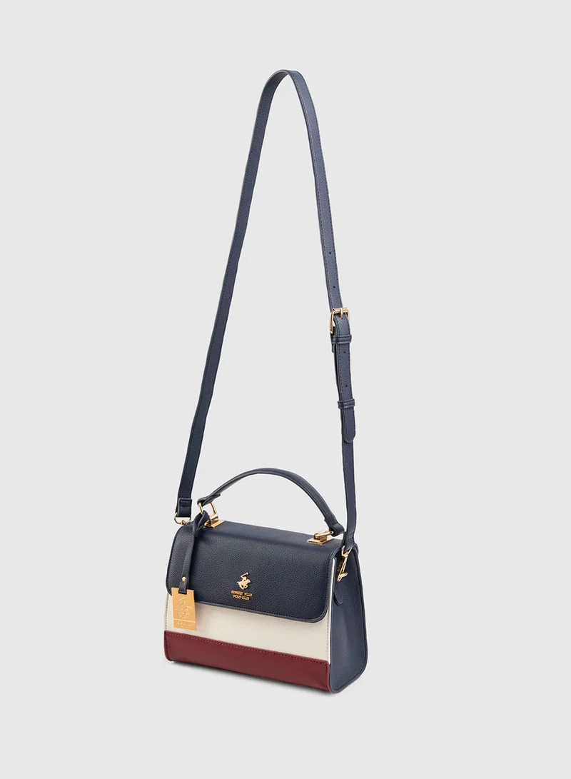 BEVERLY HILLS POLO CLUB Color Block Top Handle Bag