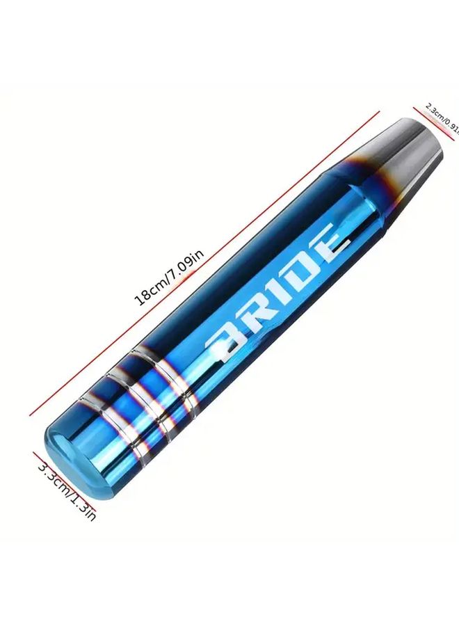 Universal Manual Car Gear Shift Knob Head Lever Blue 7 09 Inch - Image 4