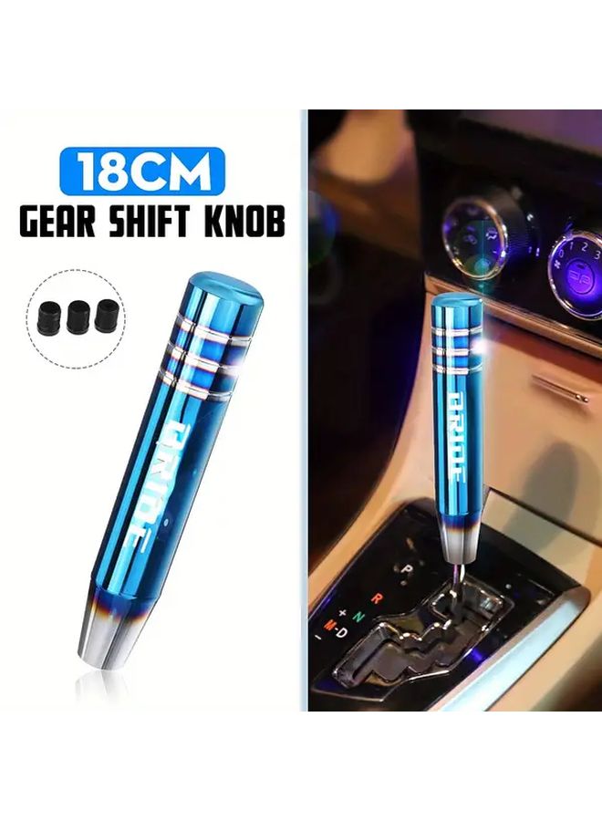 Universal Manual Car Gear Shift Knob Head Lever Blue 7 09 Inch - Image 2