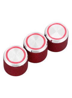 Thoraya 3PCS Potentiometer Control Knob Red Color Metal Electric Guitar Volume Tone Control Knob for GD138  - Image 2