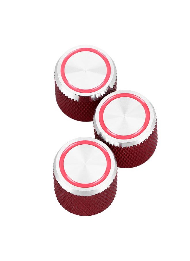 Thoraya 3PCS Potentiometer Control Knob Red Color Metal Electric Guitar Volume Tone Control Knob for GD138  - Image 3