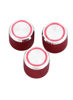 Thoraya 3PCS Potentiometer Control Knob Red Color Metal Electric Guitar Volume Tone Control Knob for GD138  - Image 4