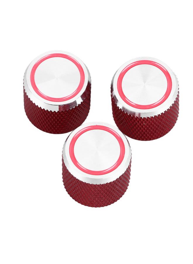 Thoraya 3PCS Potentiometer Control Knob Red Color Metal Electric Guitar Volume Tone Control Knob for GD138  - Image 4