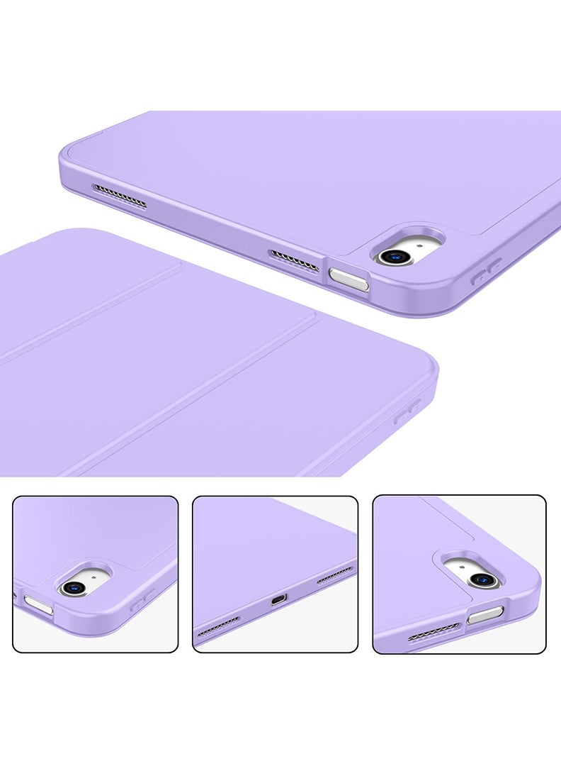 Theodor Case for iPad Air M3 2025/ M2 2024 11-Inch , iPad Air 5/4 (2022/2020 5th/4th Gen 10.9-Inch) with Pencil Holder, Slim Tablet Cover with Soft TPU Back, Auto Wake/Sleep Lavender  - Image 3