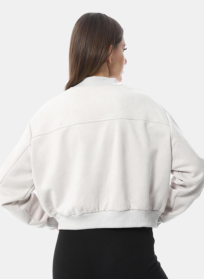 XTCY suede zip-up sweatshirt women - Image 3