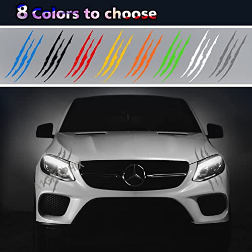 A1GRAPHIX Universal 2pcs Monster Claw Marks Headlight Car Sticker Stripes Scratch Decal Vinyl for Sports Cars SUV Pickup Truck Window Motorcycles ect C-Self-Adhesive - Image 2