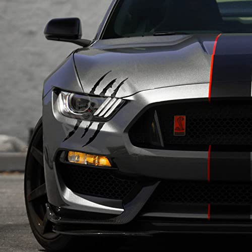 A1GRAPHIX Universal 2pcs Monster Claw Marks Headlight Car Sticker Stripes Scratch Decal Vinyl for Sports Cars SUV Pickup Truck Window Motorcycles ect C-Self-Adhesive - Image 1