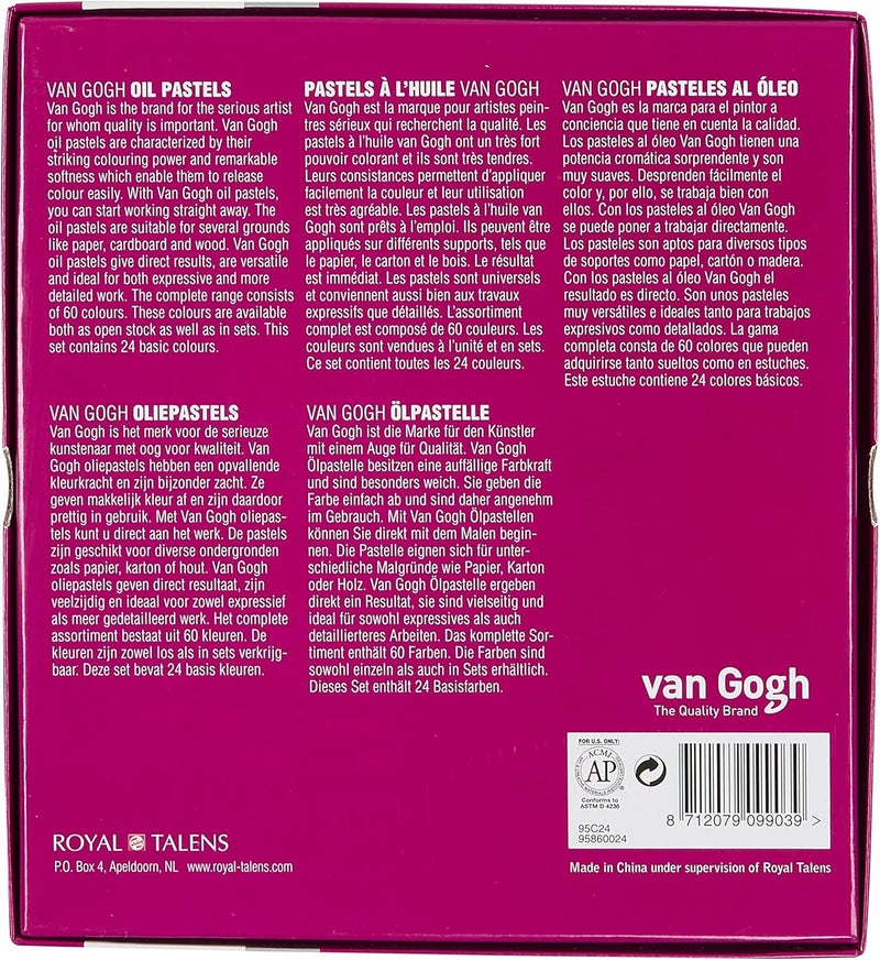 Van Gogh Oil Pastel Set - 24 Piece General Selection - Image 2