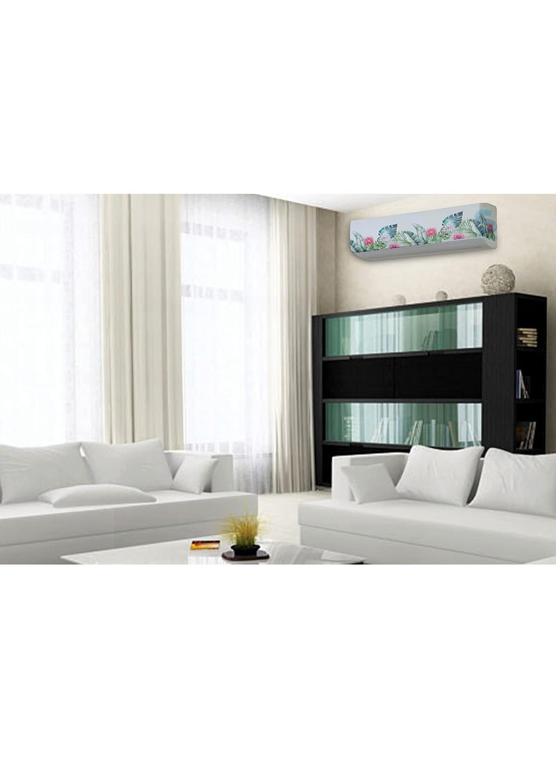 SVK DREAM Cotton Printed Color Air Conditioning Dust Cloth Cover Folding Ac Covers For Split For 1.5 Ton Indoor Unit (Size:38 X 12 X 9 In) (Leaves Tree) - Image 4
