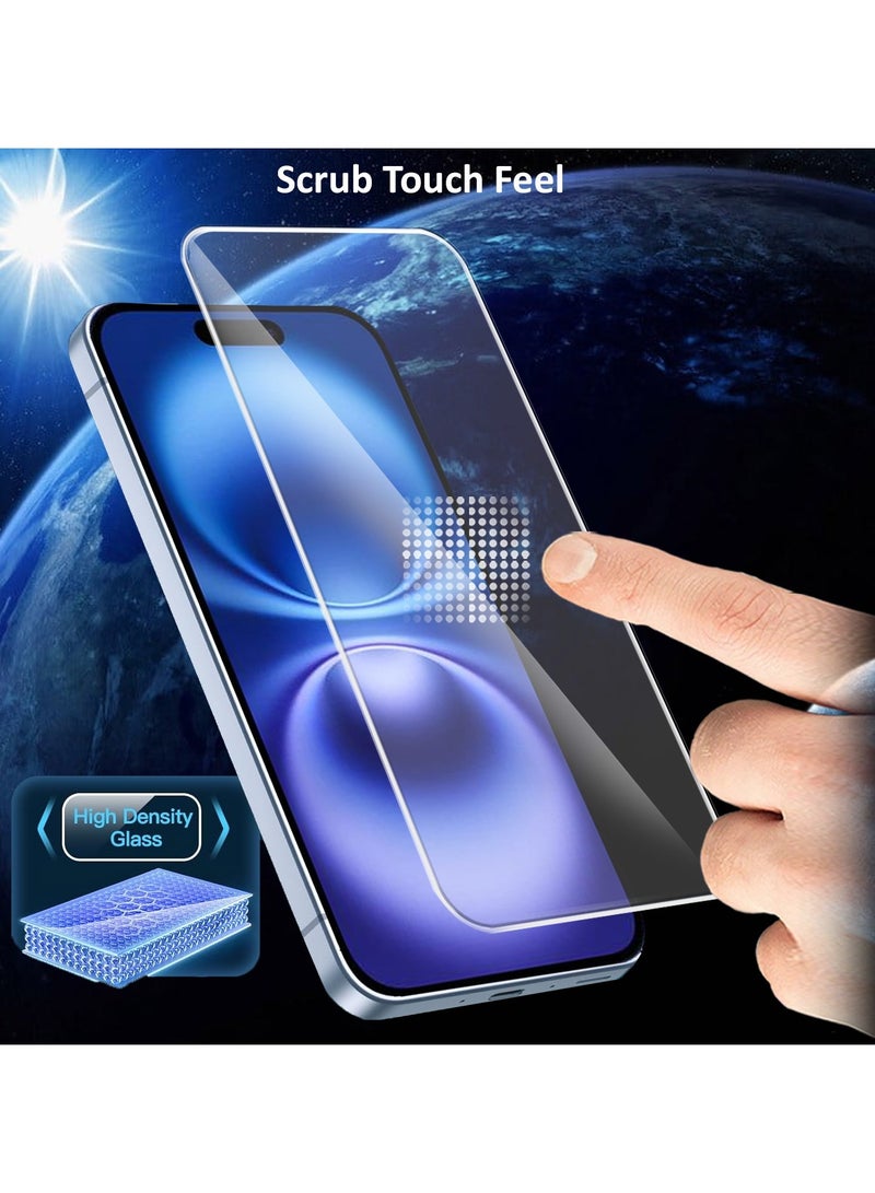 Techie 2 Pack HD Tempered Glass Screen Protector for Apple iPhone 16 - Anti Reflection Anti Bubbles 9H Hardness 0.33 mm Rounded Edges Easy Installation - Image 2