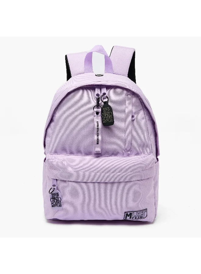 Must 16.5 Inches-Backpack-Monochrome-Sustainable-1 Cmprt (Rpet 900D Pu) Purple \ 32X17X42