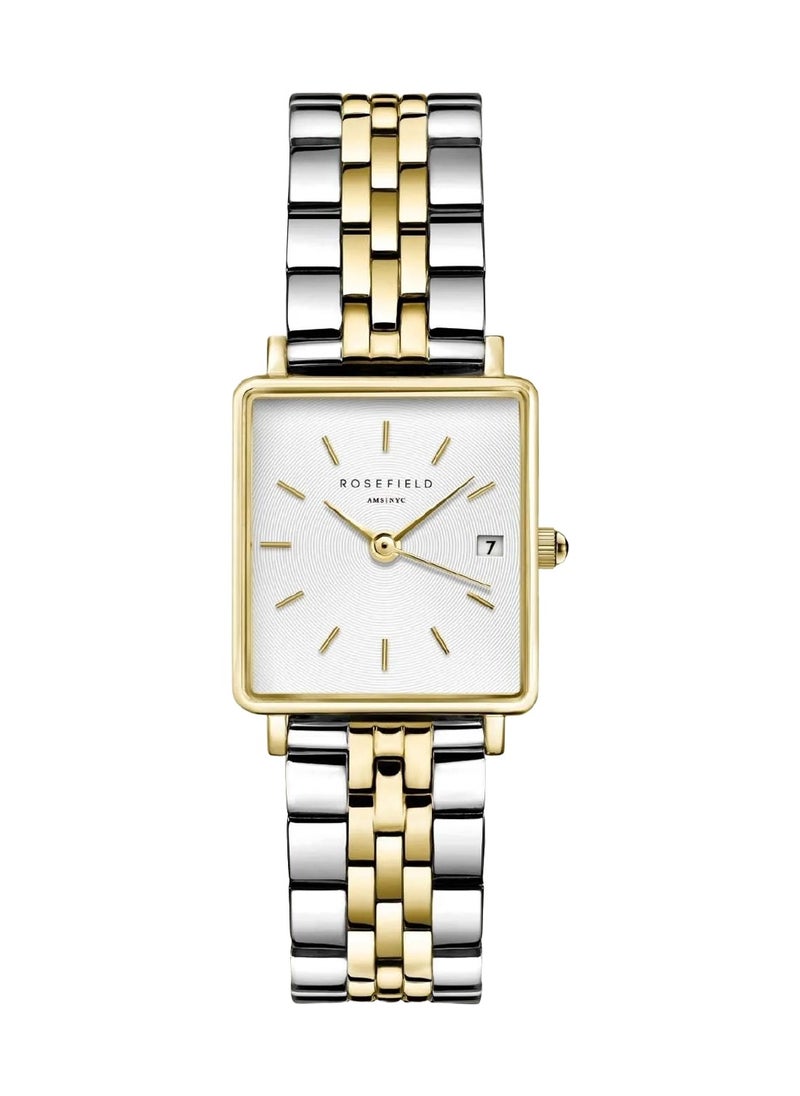 RoseField - Women's Boxy XS Duotone Analog Quartz Stainless Steel Watch QMWSSG-Q023 - 22mm - Image 1