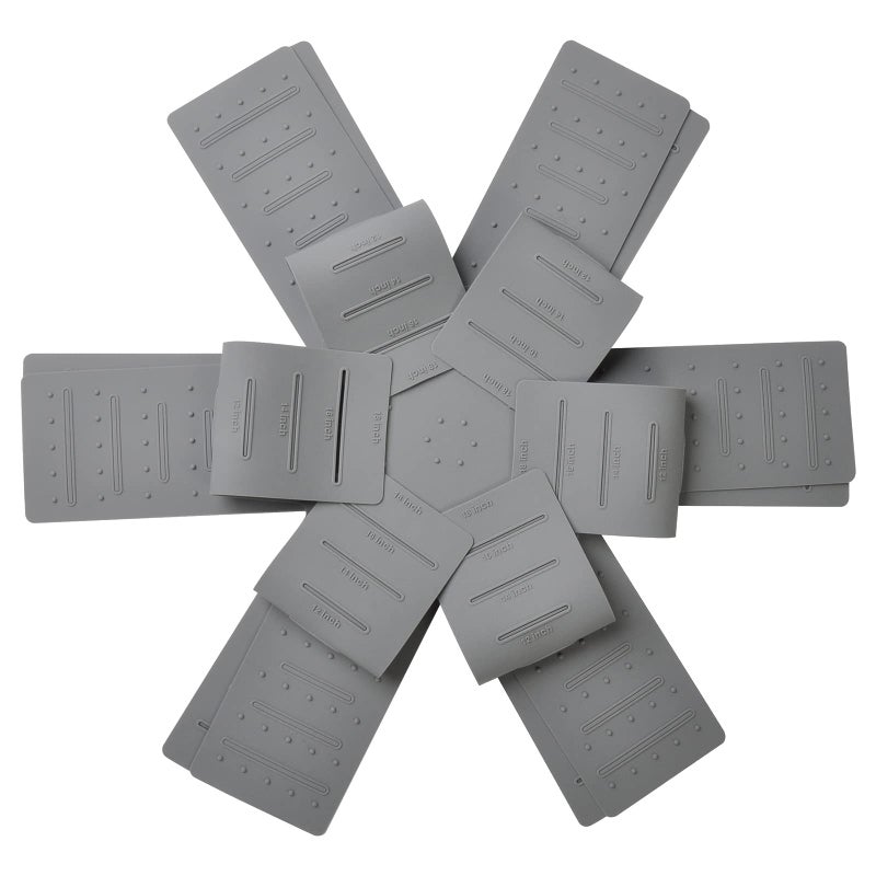 Pot  Pan Protectors 3Piece Silicone Cookware Protector Pad Stacking Pan Protector It Has a Unique Opening and Fixing Design That Can be Used to Protect and Separate Pots and PansGrey