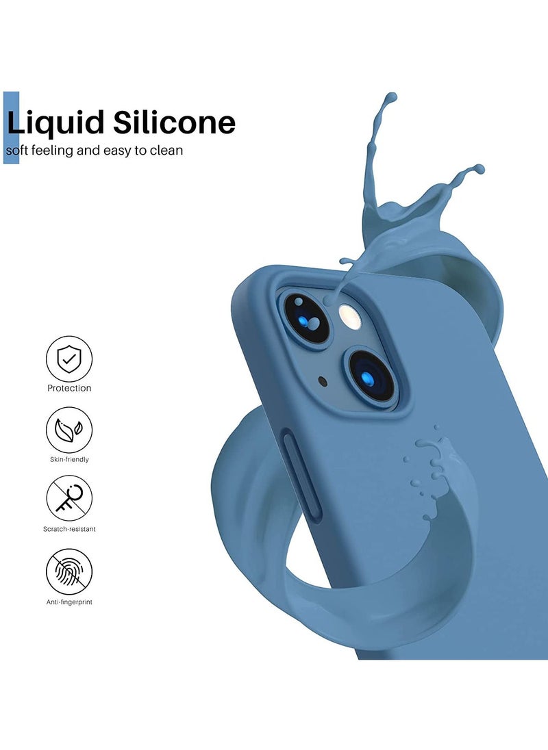 Generic - iphone 13 Case Silicon phone case with shockproof body protector, special design for best phone protection supporting edges for screen sides and camera (Blue) - Image 1