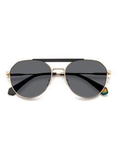 Polaroid Unisex Polarized Pilot Shape Metal Sunglasses Pld 6211/S/X Grey 52 - Lens Size: 51.6 Mm - Gold Blck_  - Image 4