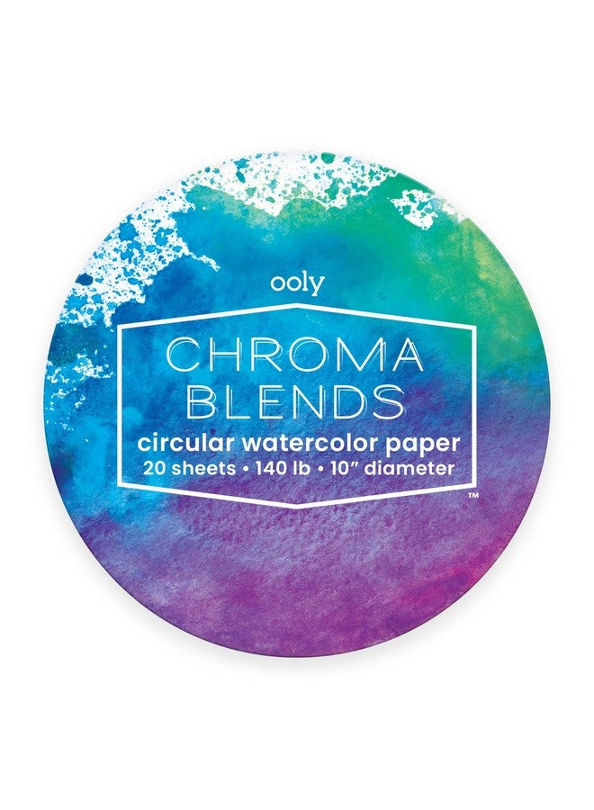OOLY, Chroma Blends Circular Acid-Free Watercolor Paper Pad - 20 Sheets, 8 x 10 Inches - Image 1
