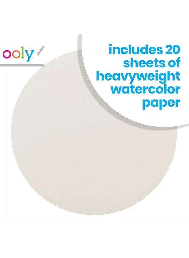 OOLY, Chroma Blends Circular Acid-Free Watercolor Paper Pad - 20 Sheets, 8 x 10 Inches - Image 2