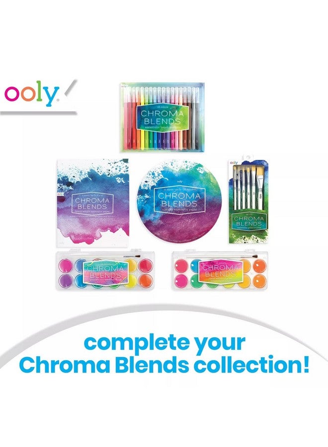 OOLY, Chroma Blends Circular Acid-Free Watercolor Paper Pad - 20 Sheets, 8 x 10 Inches - Image 5