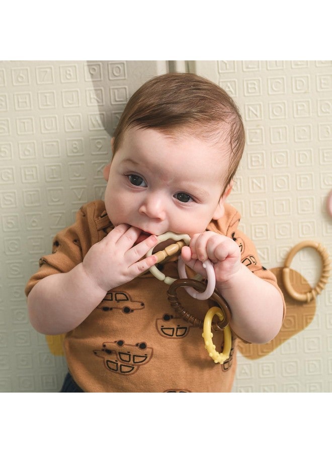 Edushape Sensory Linkets Boho Chic Baby Toy, 12 pieces - Vibrant Colorful and Unique Textured Linking Toys - Enhances Cognitive Development, STEM, Fine Motor Skills, Tactile Senses for Kids of Any Age - Image 3